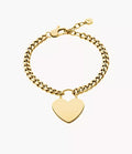 Sutton Gold-Tone Stainless Steel Heart Bracelet