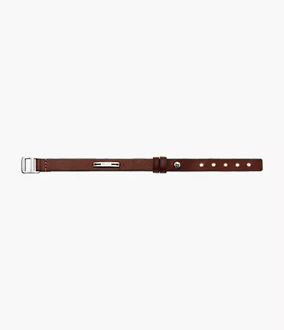 Machine Rugged Green and Brown Leather Strap Bracelet