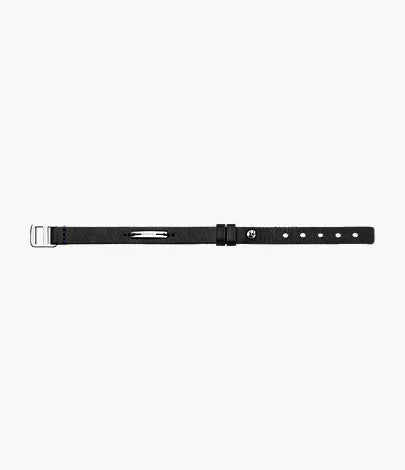 Machine Rugged Midnight Blue and Black Leather Strap Bracelet