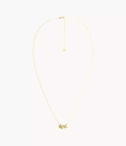 Sutton The Flower Collection Gold-Tone Stainless Steel Pendant Necklace