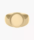 Ellis Gold-Tone Stainless Steel Signet Ring