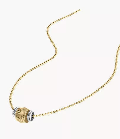 Harlow Rondelles Two-Tone Stainless Steel Station Necklace
