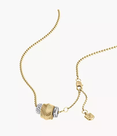 Harlow Rondelles Two-Tone Stainless Steel Station Necklace