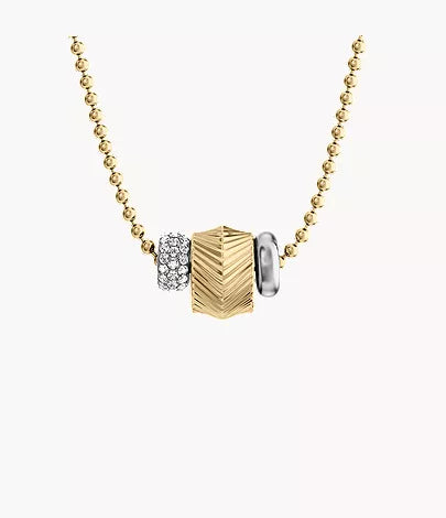 Harlow Rondelles Two-Tone Stainless Steel Station Necklace