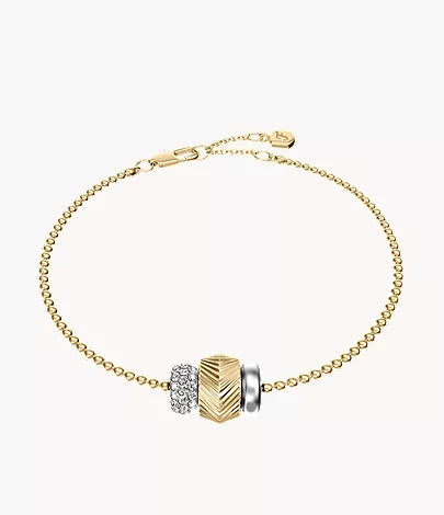 Harlow Rondelles Two-Tone Stainless Steel Station Bracelet