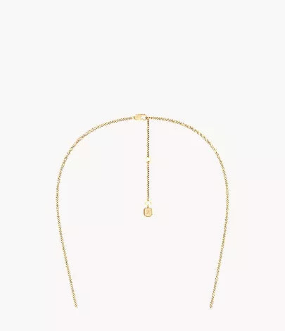 Raquel Glitz White Mother-of-Pearl Spinning Pendant Necklace