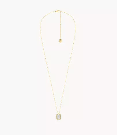 Raquel Glitz White Mother-of-Pearl Pendant Necklace