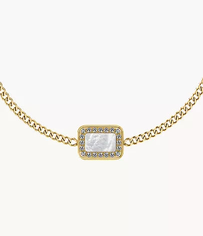 Raquel Glitz White Mother-of-Pearl Station Bracelet
