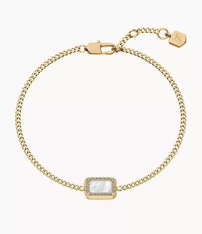 Raquel Glitz White Mother-of-Pearl Station Bracelet