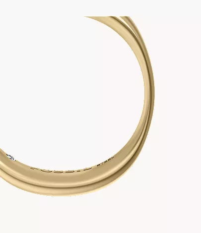 Ellis Domed Collection Gold-Tone Stainless Steel Band Ring