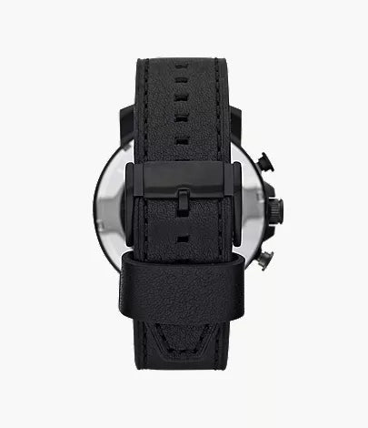 Nate 50mm Chronograph Black Leather Watch