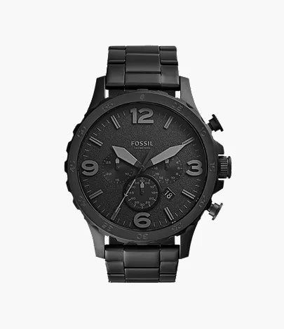 Nate 50mm Chronograph Black Stainless Steel Watch