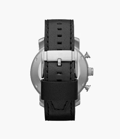 Nate 50mm Chronograph Black Leather Watch