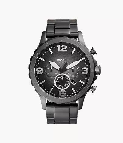 Nate 50mm Chronograph Black Stainless Steel Watch M7