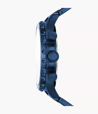 Nate 50mm Chronograph Blue Stainless Steel Watch