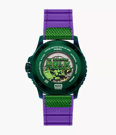 Marvel x Fossil Limited-Edition Incredible Hulk 45mm Automatic Watch