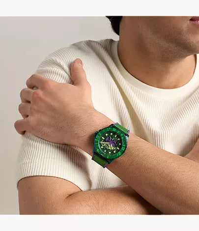 Marvel x Fossil Limited-Edition Incredible Hulk 45mm Automatic Watch