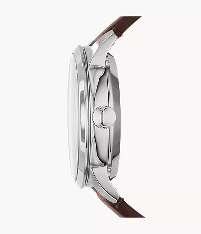 Townsman 45mm Automatic Leather Watch Brown