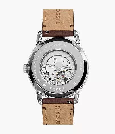 Townsman 45mm Automatic Leather Watch Brown
