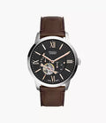 Townsman 45mm Automatic Leather Watch Brown