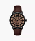 Townsman 44mm Automatic Dark Brown Leather Watch