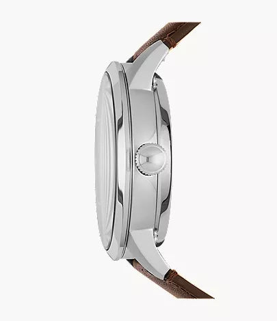 Townsman 44mm Automatic Brown Leather Watch