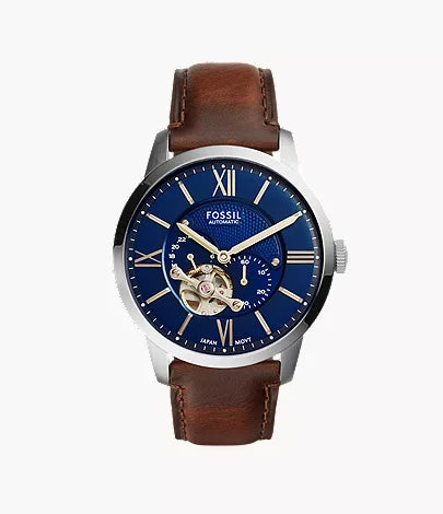 Townsman 44mm Automatic Brown Leather Watch