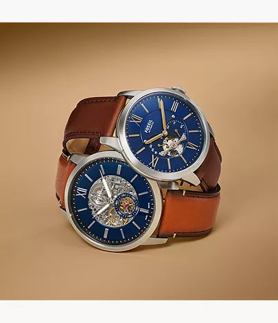 Townsman 48mm Automatic Light Brown Leather Watch