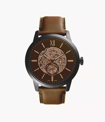 Townsman 48mm Automatic Light Brown Leather Watch C0