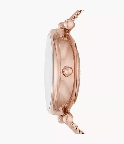 Carlie 35mm Automatic Rose Gold-Tone Stainless Steel Mesh Watch