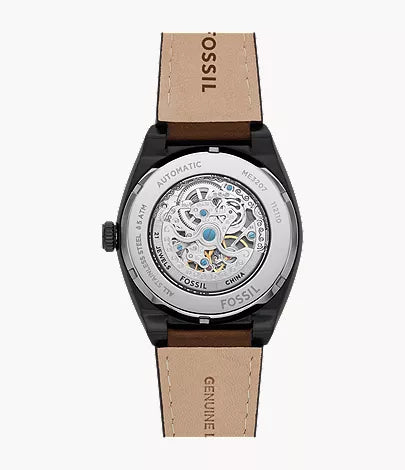Everett 42mm Automatic Dark Brown LiteHide™ Leather Watch