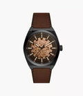 Everett 42mm Automatic Dark Brown LiteHide™ Leather Watch