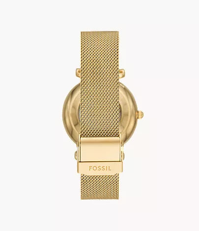 Carlie 35mm Automatic Gold-Tone Stainless Steel Mesh Watch