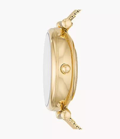 Carlie 35mm Automatic Gold-Tone Stainless Steel Mesh Watch