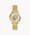 Carlie 35mm Automatic Gold-Tone Stainless Steel Mesh Watch
