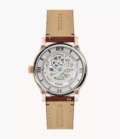 Townsman 44mm Automatic Brown Leather Watch