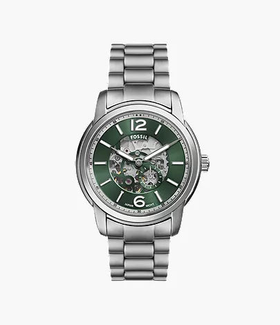 Fossil Heritage 43mm Automatic Stainless Steel Watch