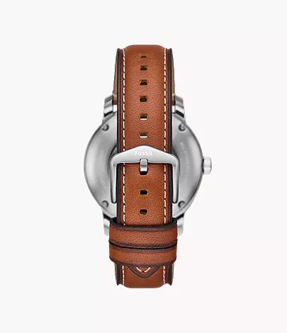 Fossil Heritage 43mm Automatic Brown Leather Watch