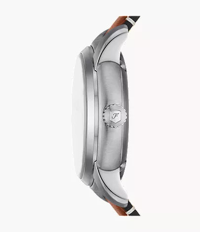 Fossil Heritage 43mm Automatic Brown Leather Watch