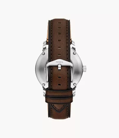Fossil Heritage 43mm Automatic Brown Leather Watch