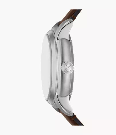 Fossil Heritage 43mm Automatic Brown Leather Watch