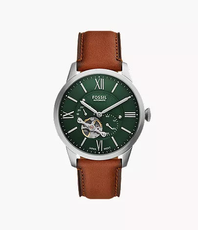 Townsman 44mm Automatic Brown Leather Watch K6