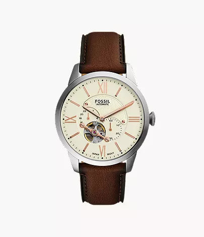 Townsman 44mm Automatic Brown Leather Watch