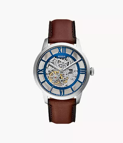 Townsman 44mm Automatic Brown Leather Watch