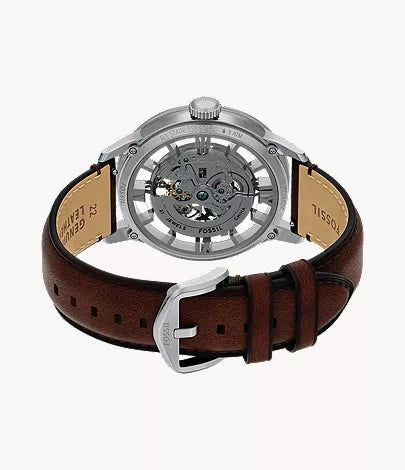 Townsman 44mm Automatic Brown Leather Watch