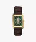 Carraway 30mm Automatic Brown Croco Leather Watch