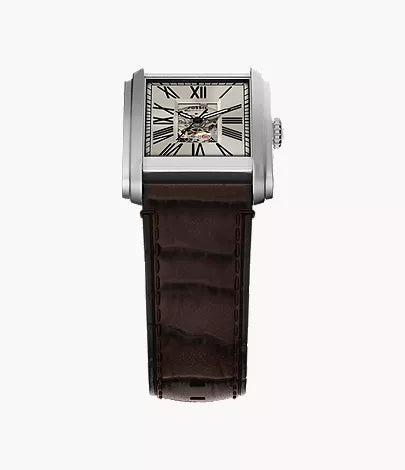 Carraway 30mm Automatic Brown Croco Leather Watch