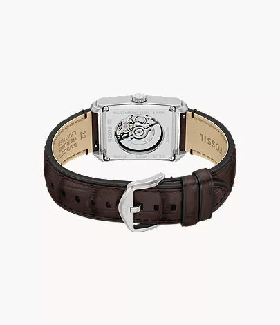 Carraway 30mm Automatic Brown Croco Leather Watch