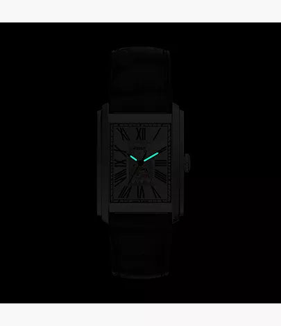 Carraway 30mm Automatic Brown Croco Leather Watch