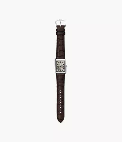 Carraway 30mm Automatic Brown Croco Leather Watch